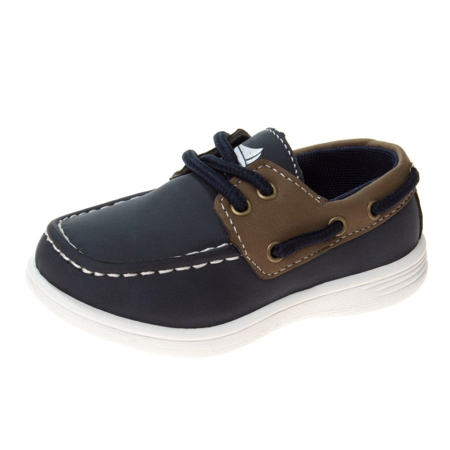 Sail Post Toddler Boys Lace up Boat Shoes Navy 13