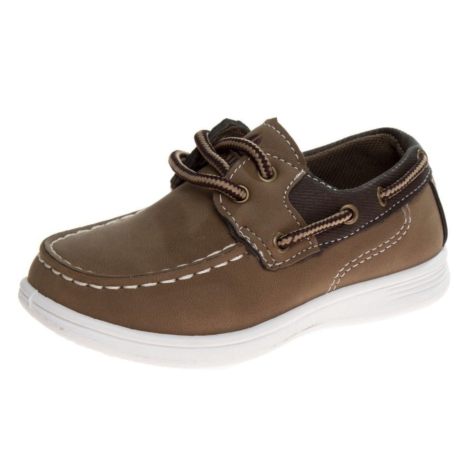 Sail Toddler Boys Rope Boat Shoes, Taupe, 9
