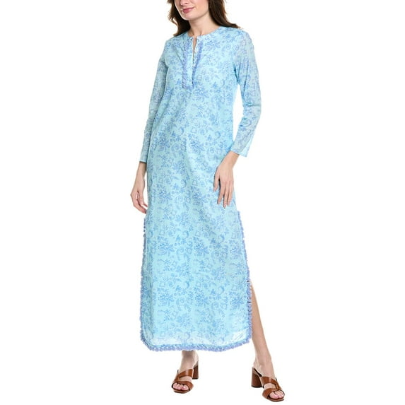 Sail to Sable womens Caftan Maxi Dress, m, Blue