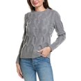 thumbnail image 1 of Sail to Sable womens  Chunky Cable Wool-Blend Sweater, s, Grey, 1 of 3