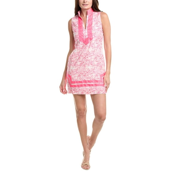 Sail to Sable womens Classic Linen-Blend Tunic, s, Pink