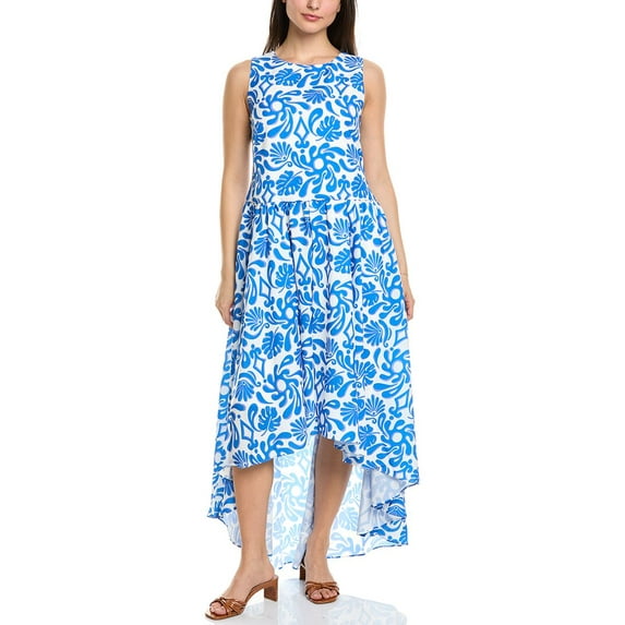 Sail to Sable womens High-Low Maxi Dress, XL, Blue