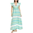 thumbnail image 1 of Sail to Sable womens  Jacquard Maxi Dress, XXS, Green, 1 of 3