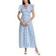 thumbnail image 1 of Sail to Sable womens  Linen-Blend Maxi Dress, XL, Blue, 1 of 3