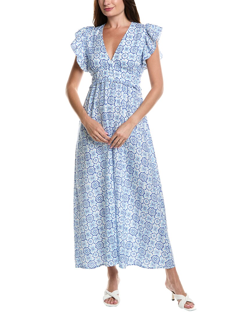 Sail to Sable womens Linen-Blend Maxi Dress, s, Blue - Walmart.com