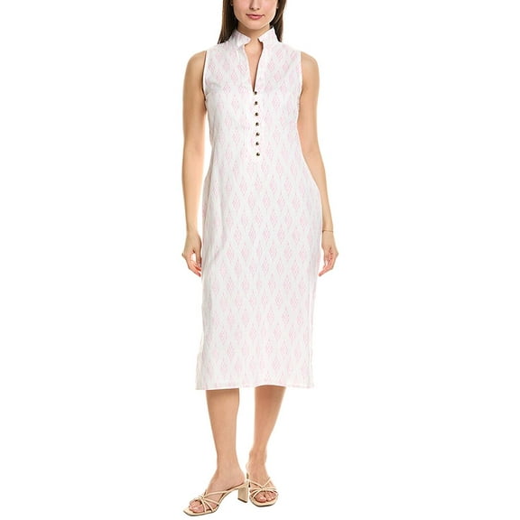 Sail to Sable womens Linen-Blend Midi Tunic, s, Pink