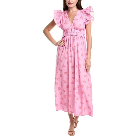 Sail to Sable womens Midi Dress, XL, Pink