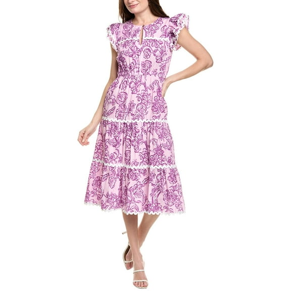 Sail to Sable womens  Midi Dress, xs, Purple