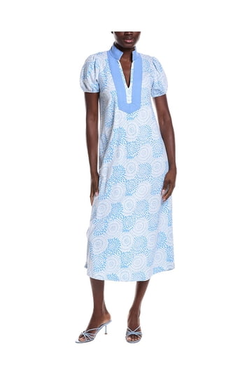 knee length dresses for ladies Sail to Sable Linen-blend Midi Tunic