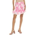 thumbnail image 1 of Sail to Sable womens  Smocked Waist Mini Skirt, s, Pink, 1 of 3