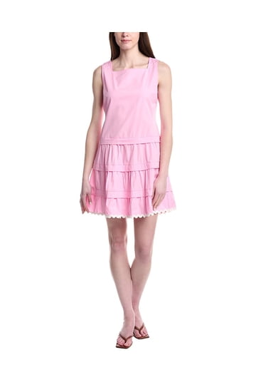 mini hot pink satin dress Easy to Love Flared Satin Mini Dress