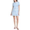 thumbnail image 1 of Sail to Sable womens  Tiered mini Dress, l, Blue, 1 of 3