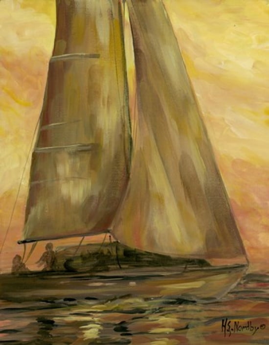 Sailboat 1 Canvas Art - Harriet Nordby (18 x 24)