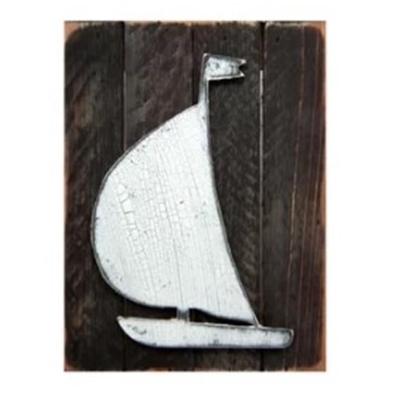 Sailboat Art on Board Wall Decor