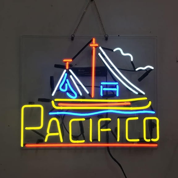 Sailboat Beer Neon Sign Handmade Real Glass Neon Tube Neon Light For Home Bar Man Cave Pub Store Restaurant Wall Display Artwork Neon Bar Signs19x15
