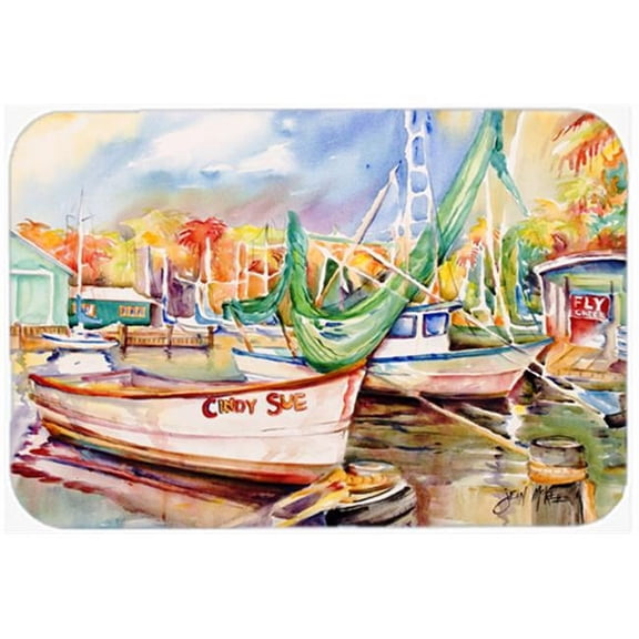 Sailboat Cindy Sue Glass Cutting Board- Large