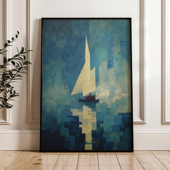 Sailboat Geometric Poster