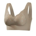 thumbnail image 1 of Bras for Older Women, Seamless Wire-Free Push-Up Bra, Ultimate Lift Bra Women's Bras Coffee 34, 1 of 4