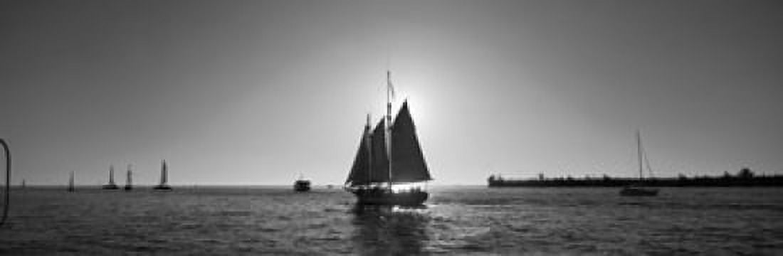 Sailboat Key West Florida USA Canvas Art - Panoramic Images (18 x 6)