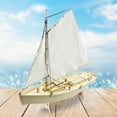 thumbnail image 1 of Sailboat Model DIY Assembling Building Wooden Ship Model for Bedroom, 1 of 10