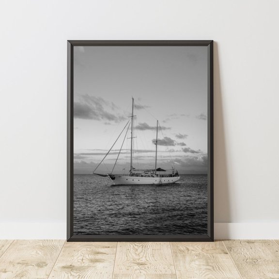 Sailboat Nautical Boat Ocean Poster Unframed Paper Print