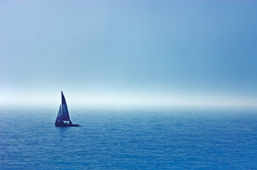 Sailboat On The Water Wahnekewaning Beach Georgian Bay Ontario Canvas Art - Mike Grandmaison Design Pics (36 x 24)
