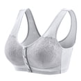 thumbnail image 1 of Posy Bra - Comfortable Front Button Wireless Shaping Bra, Lace Bras Without Underwire for Middle-Aged and Elderly Women Light Gray 38, 1 of 5