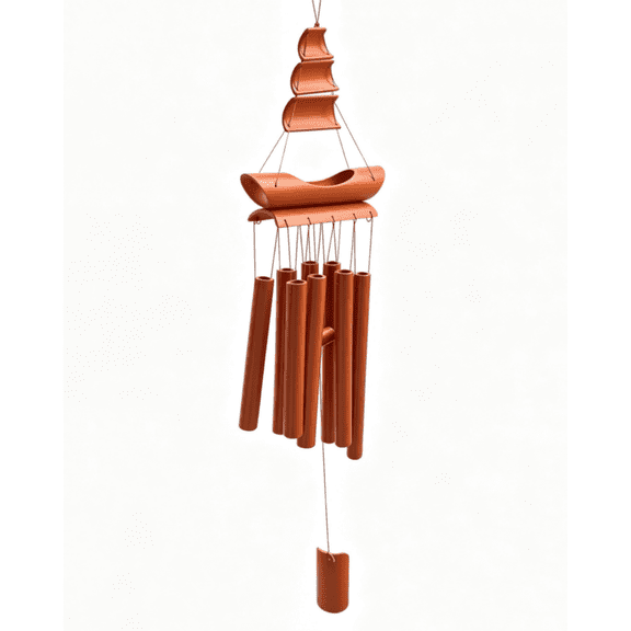 Sailboat Shaped Wind Chimes, Melodic Soothing Tone Hanging Ornament, Vintage Home Window Patio Yard Decor, Ideal Housewarming Festival Gift