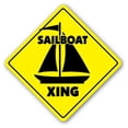 thumbnail image 1 of Sailboat Street [3 Pack] of Vinyl Decal Stickers | Indoor/Outdoor | Funny decoration for Laptop, Car, Garage , Bedroom, Offices | SignMission, 1 of 1