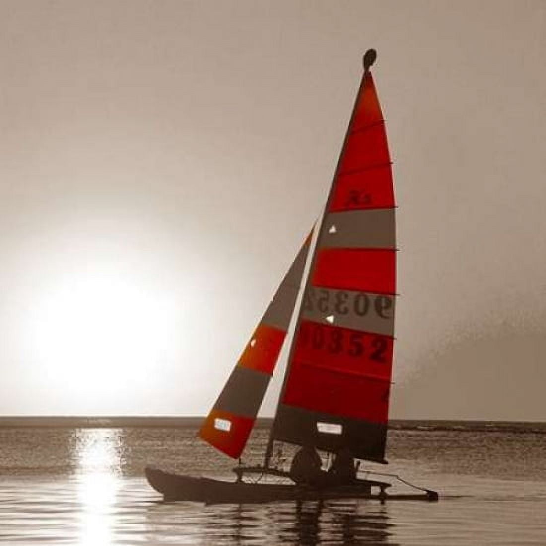 Sailboat Sunset Canvas Art - PhotoINC Studio (24 x 24)