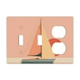 thumbnail image 1 of Sailboat Switch Cover Decorative Wall Plate 3-Gang 2-Toggle 1-Duplex Standard Size, 1 of 5