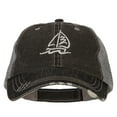 thumbnail image 1 of Sailboat Wave Embroidered Low Profile Mesh Cap - Black OSFM, 1 of 5