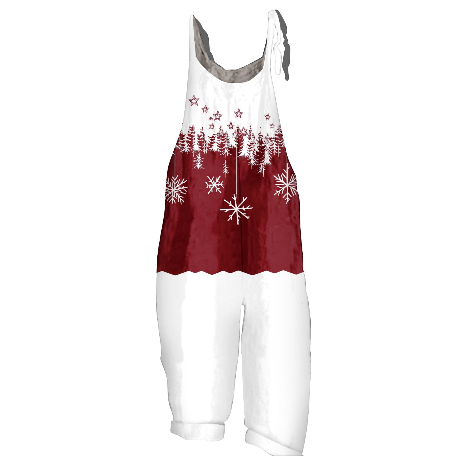Sailboat Womens Christmas Jumpsuit,Ugly Christmas Jumpsuit Sleeveless