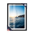 thumbnail image 1 of Sailboat at Sunset Glow Shadowbox Print Travel Art Prints by Notoriart, Black Frame, 21 x 31, 1 of 7