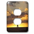 thumbnail image 1 of 3dRose, Sailboat at Sunset Sailing boat ship with sails at sea Ocean yellow sailor sail nautical photography, 2 plug outlet cover, 1 of 1