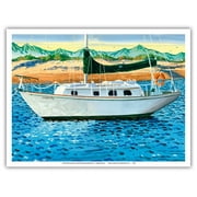 Sailboat in Mexico - From an Original Watercolor Painting by Robin Wethe Altman - Master Art Print (Unframed) 9in x 12in
