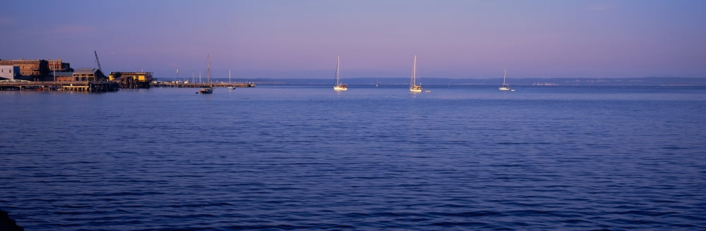 Sailboat in the ocean Port Townsend Jefferson County Washington State USA Canvas Art - Panoramic Images (27 x 9)