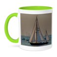 thumbnail image 1 of 3dRose, Sailboats 3, 11oz Two-Tone Green Mug, 1 of 7