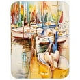 thumbnail image 1 of Sailboats And Pelicans Glass Cutting Board, Large, 1 of 1
