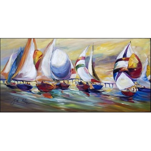 Sailboats Dauphin Island Race Indoor & Outdoor Runner Mat- - 28 x 58 in.