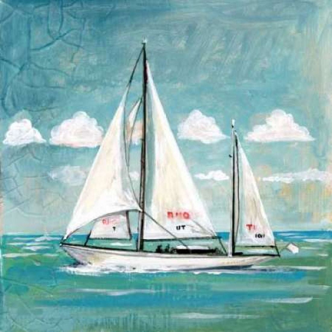 Sailboats II Canvas Art - Gregory Gorham (24 x 24)