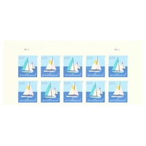 Sailboats POSTCARD RATE USPS Forever Postage Stamps Strip of 10 US Postal First Class Water Ocean Outdoor Lake Summer Sailing Wedding Celebration Anniversary (10 Stamps)