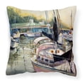 thumbnail image 1 of Sailboats Painting Fabric Decorative Pillow, 1 of 4