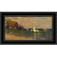 thumbnail image 1 of Sailboats at Sea, Pourville 24x16 Black Ornate Wood Framed Canvas Art by Monet, Claude, 1 of 2