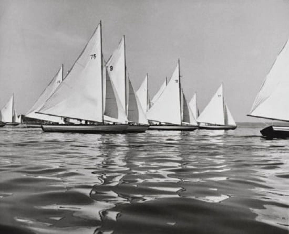 Sailboats at a regatta in the ocean Marblehead Race Week Canvas Art - (18 x 24)