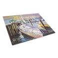 thumbnail image 1 of Sailboats at the Fairhope Yacht Club Docks Glass Cutting Board Large, 1 of 2