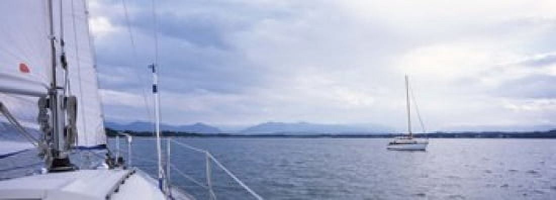 Sailboats in a lake Lake Starnberg Munich Bavaria Germany Canvas Art - Panoramic Images (18 x 7)