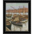 thumbnail image 1 of Sailboats in the Port 20x24 Black Ornate Wood Framed Canvas Art by Martin, Henri, 1 of 2