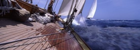 Sailboats in the sea Antigua Antigua and Barbuda Canvas Art - Panoramic Images (36 x 13)
