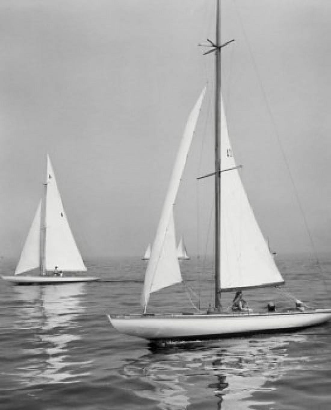 Sailboats in the sea Canvas Art - (18 x 24)